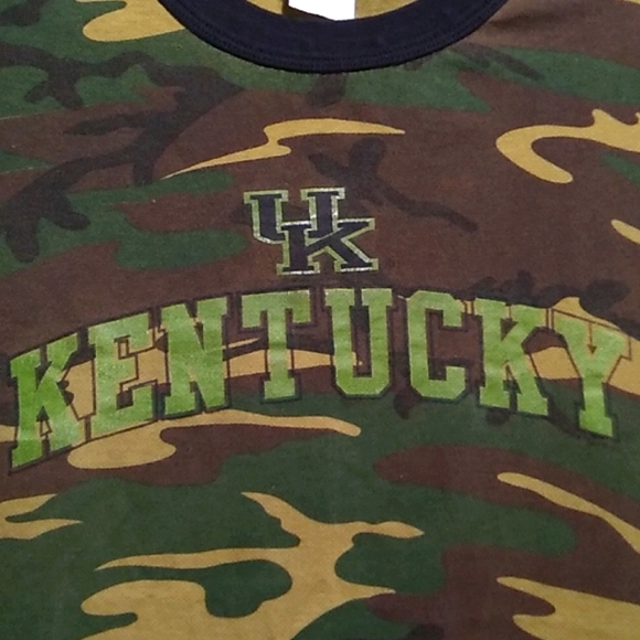 SALE!Alstyle Apparel & Activewear Vintage UK Kentucky Camouflage Top Made In USA - Picture 2 of 7